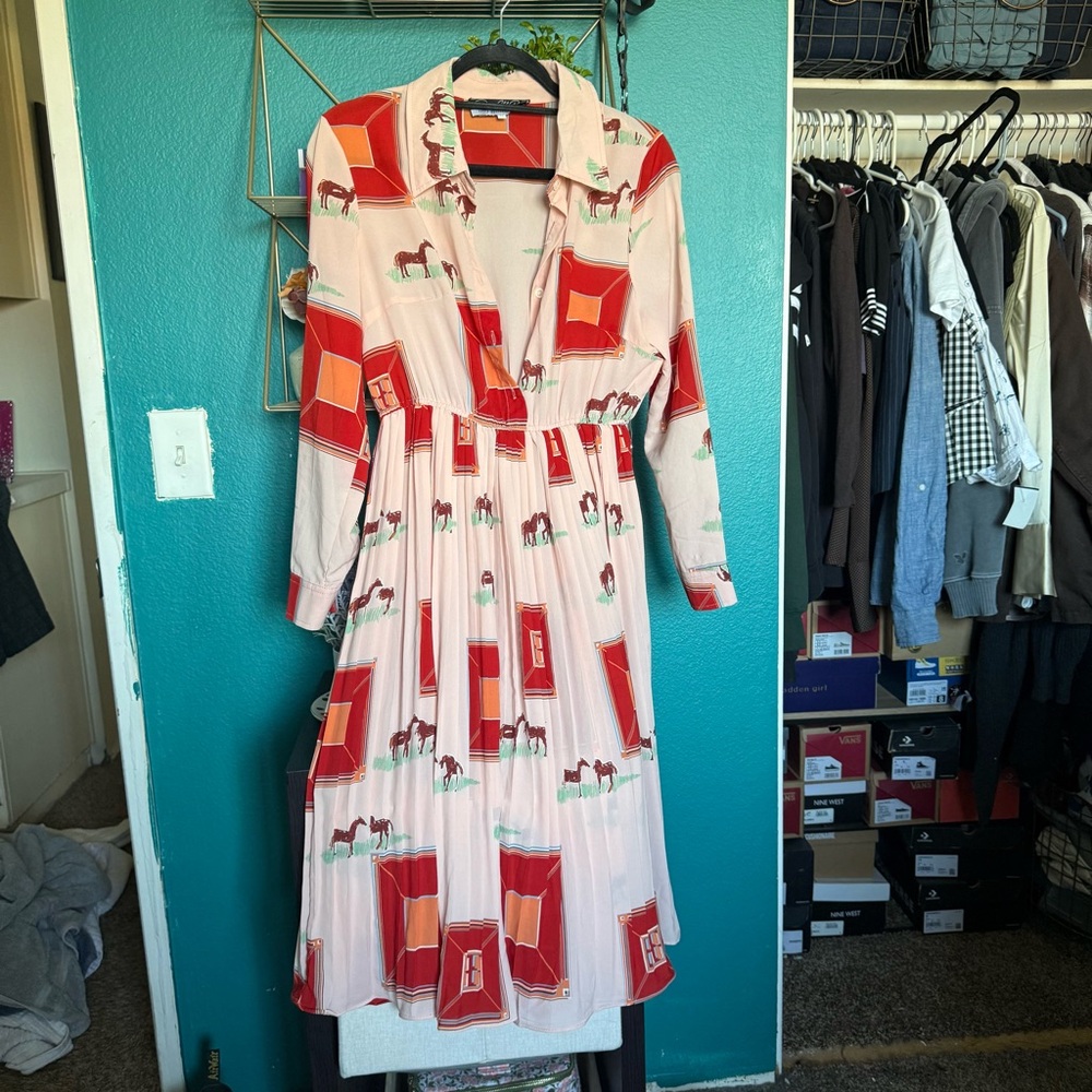 Dalia MacPhee horse dress  equestrian rodeo maximalism Twee quirky multicolored